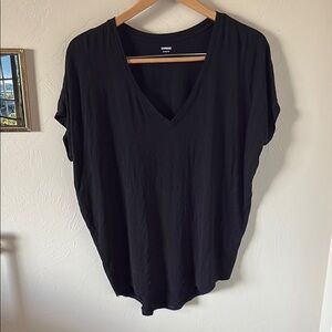 Express Black Relaxed Fit Short Sleeve Tee